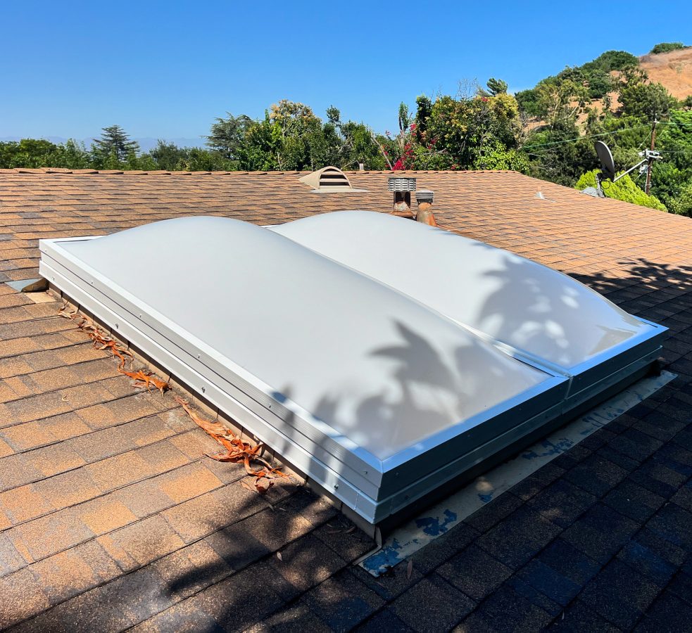 Dome Skylight Flat Roof Hillside Los Angeles