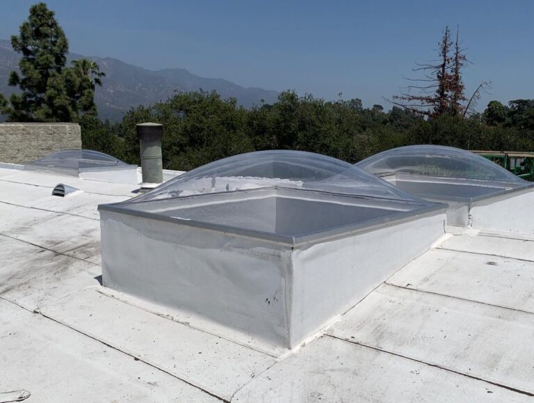 Dome Skylights Flat Roof San Gabriel Mountains View Altadena