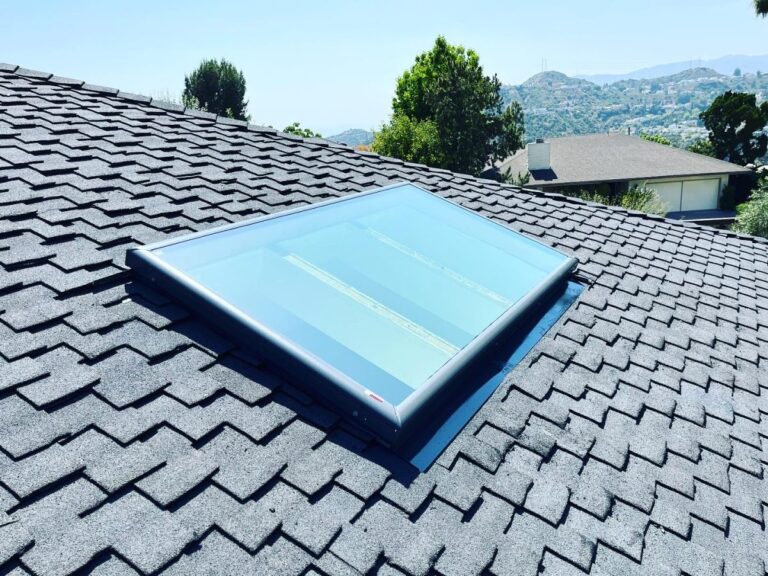 Flat Glass Skylight Composition Shingle Hillside Glendale
