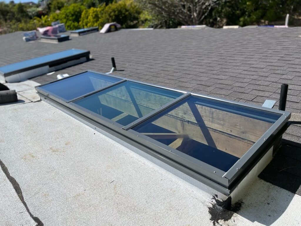 Flat Glass Skylight Composition Shingle Residential Los Angeles