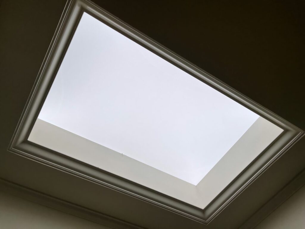 Flat Glass Skylight Interior Coffered Ceiling Residential - Los Angeles