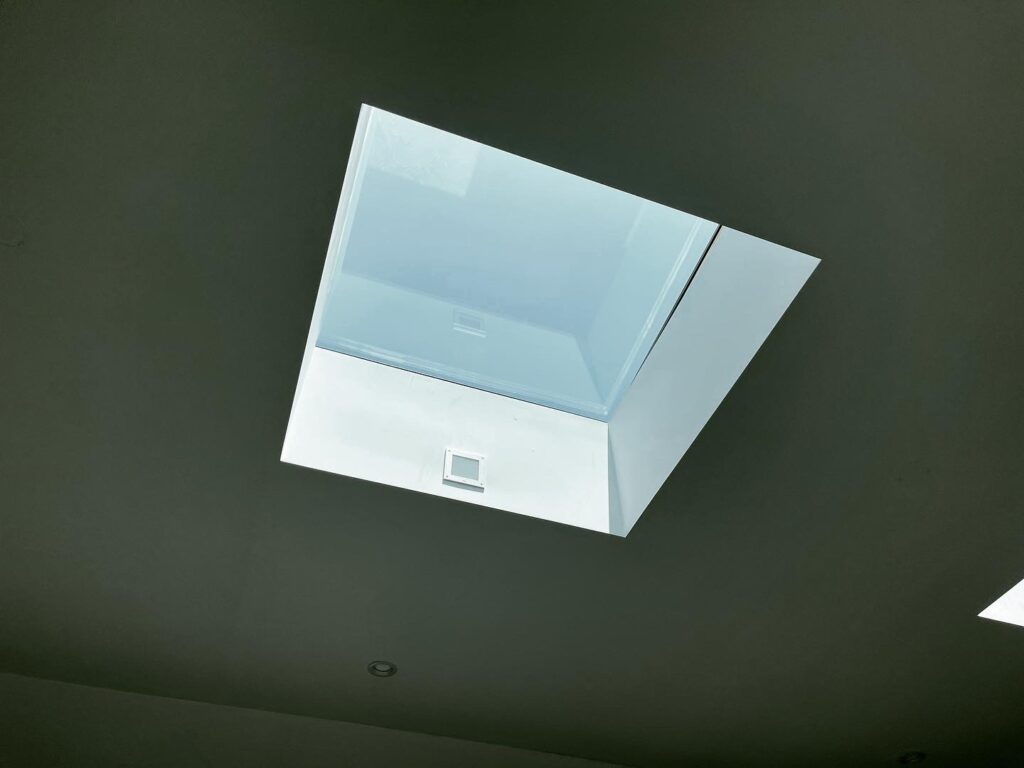 Flat Glass Skylight Interior Modern Home Los Angeles