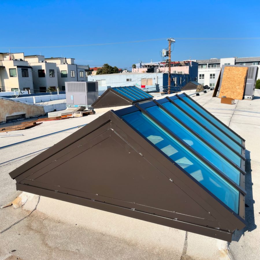 Flat Glass Skylight Lean To Coastal Urban Santa Monica