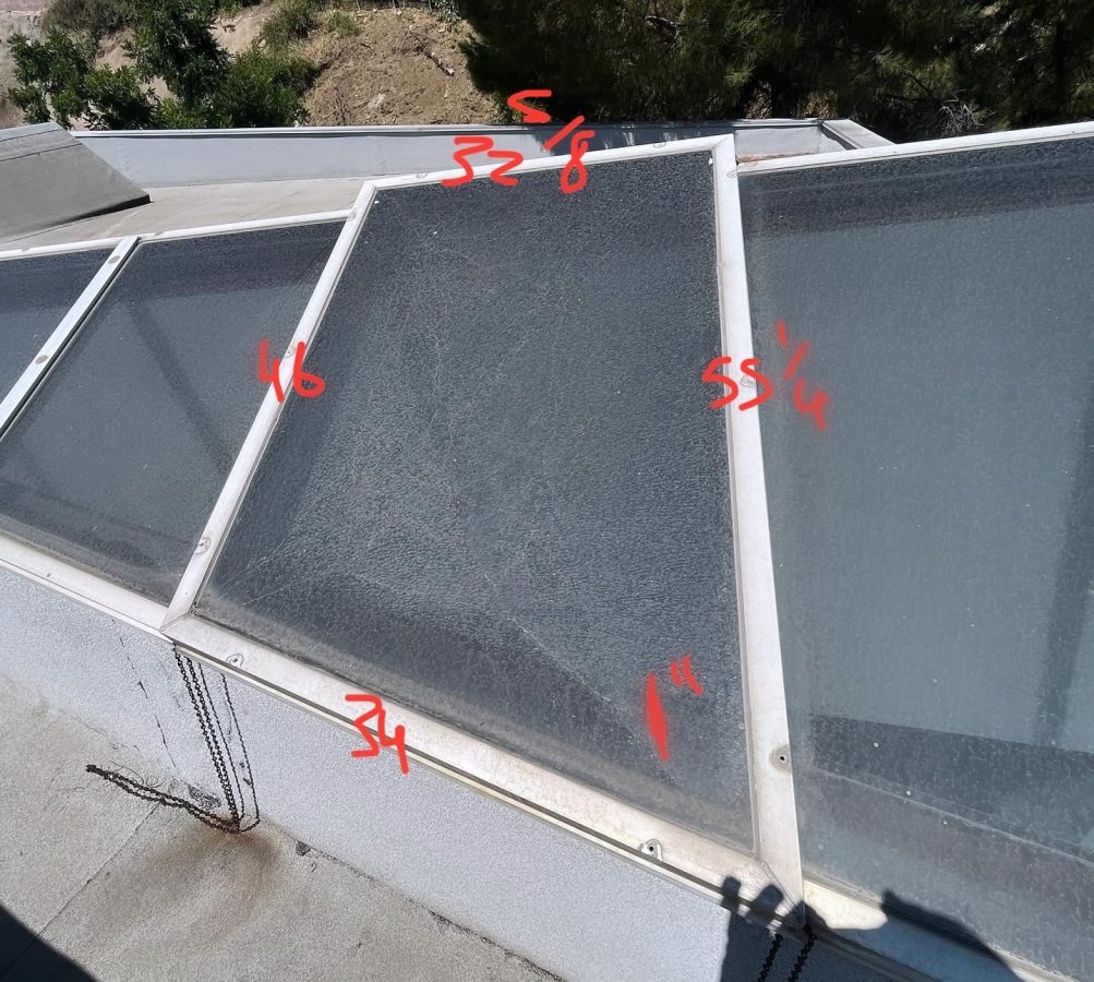 Flat Glass Skylight Measurement Existing Installation — Los Angeles