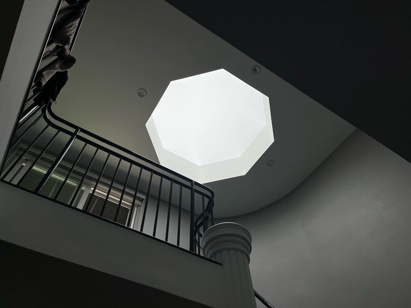 Octagonal Skylight Interior Stairwell Beverly Hills