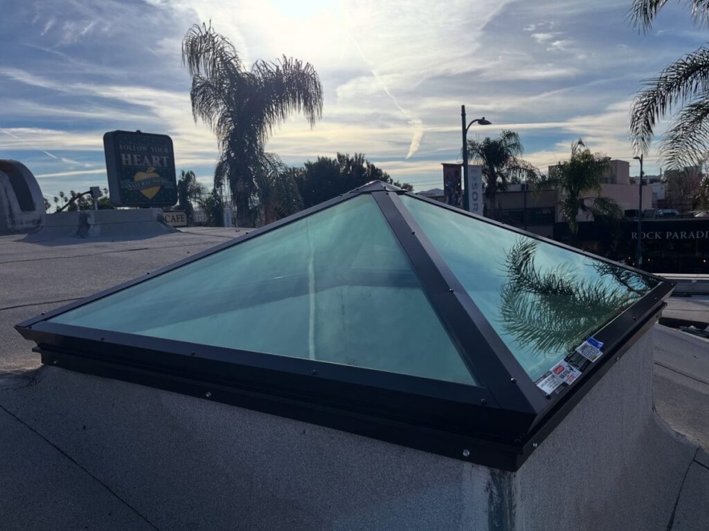 Pyramid Skylight Commercial Palm Trees Los Angeles