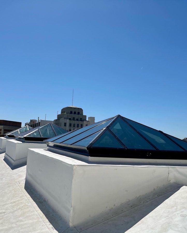 Pyramid Skylights Commercial Flat Roof Downtown Los Angeles