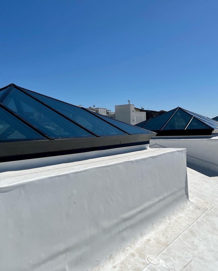 Pyramid Skylights Multiple Units Flat Roof Los Angeles