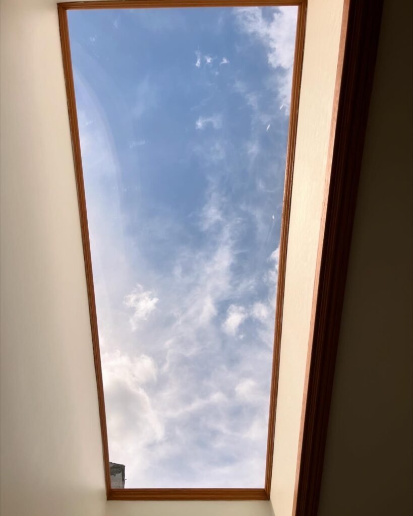 Skylight Interior Wood Frame Light Shaft Silver Lake