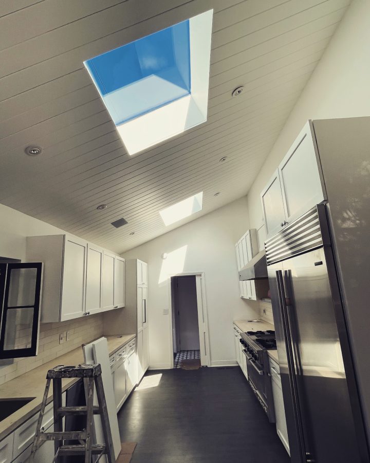 Skylight Kitchen Interior Vaulted Ceiling Natural Light Sherman Oaks