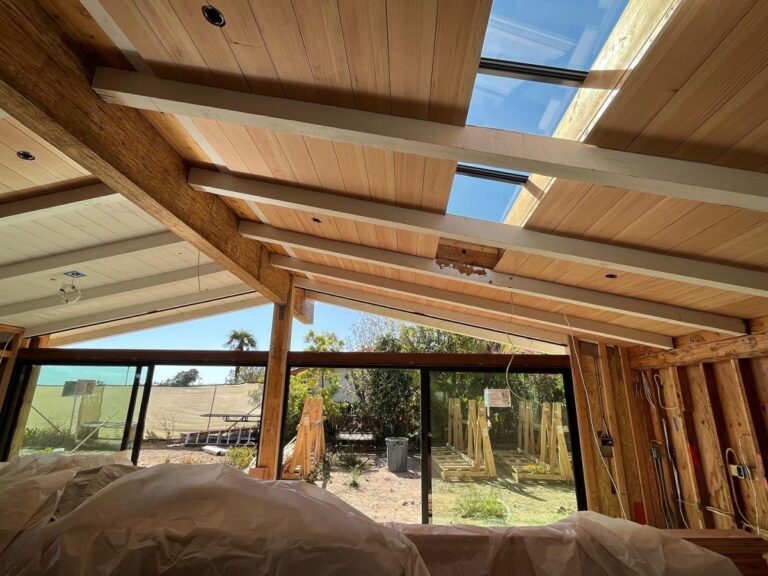 Skylight Under Construction Wood Framing Interior Silver Lake